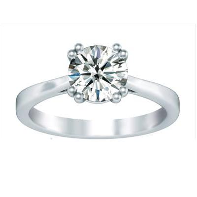 Stephanie Solitaire Ring #CH-1139-14KW-image