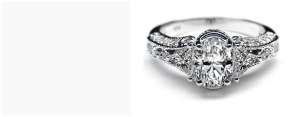 Custom-designed Engagement Ring with Oval Center Diamond