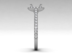 Custom Halo Engagement Ring for Round Diamond