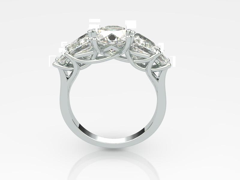 Custom Engagement Ring and Wedding Set Image